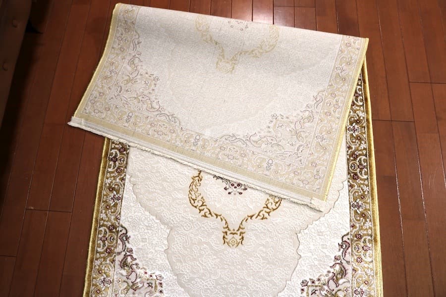 在庫処分価格！玄関マット ペルシャ柄絨毯79×154カーペット 金運アップ！？