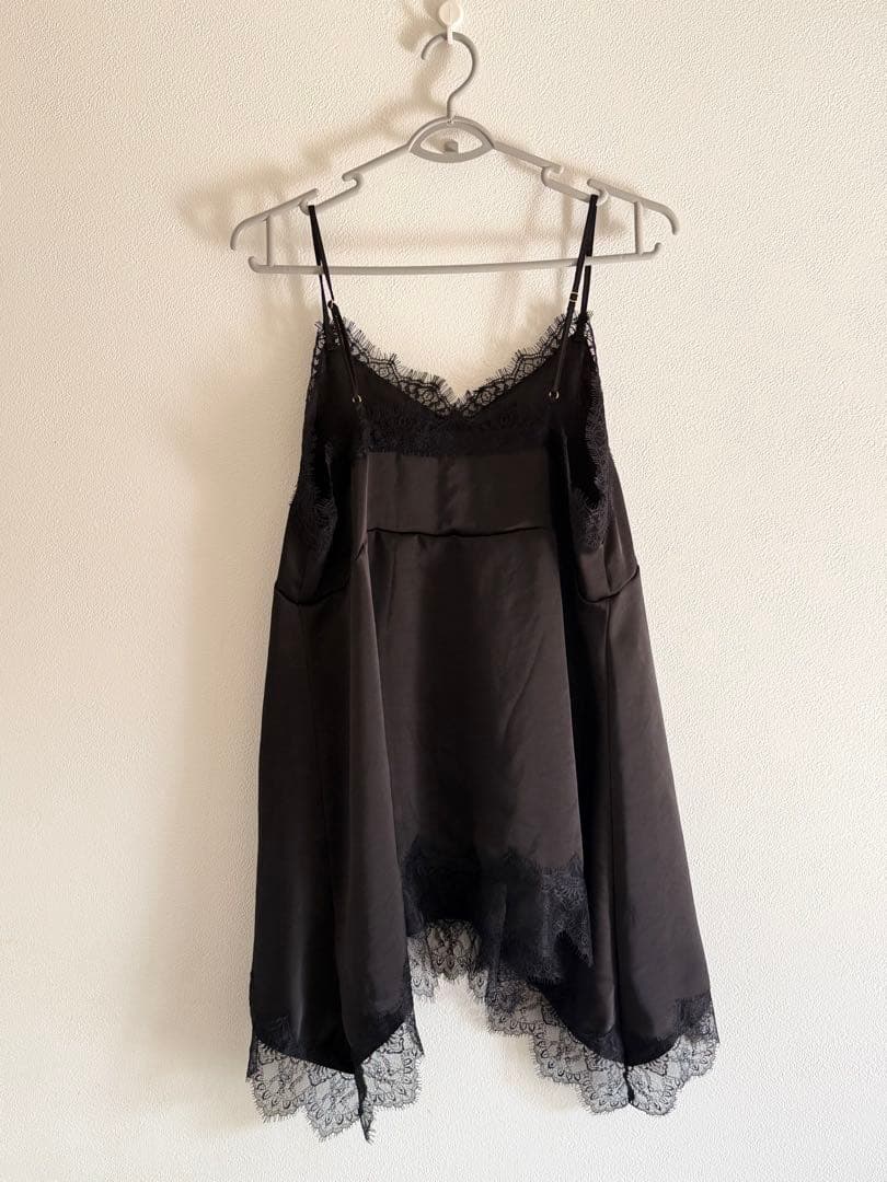 loungedress ラウンジドレス レースキャミ ブラック