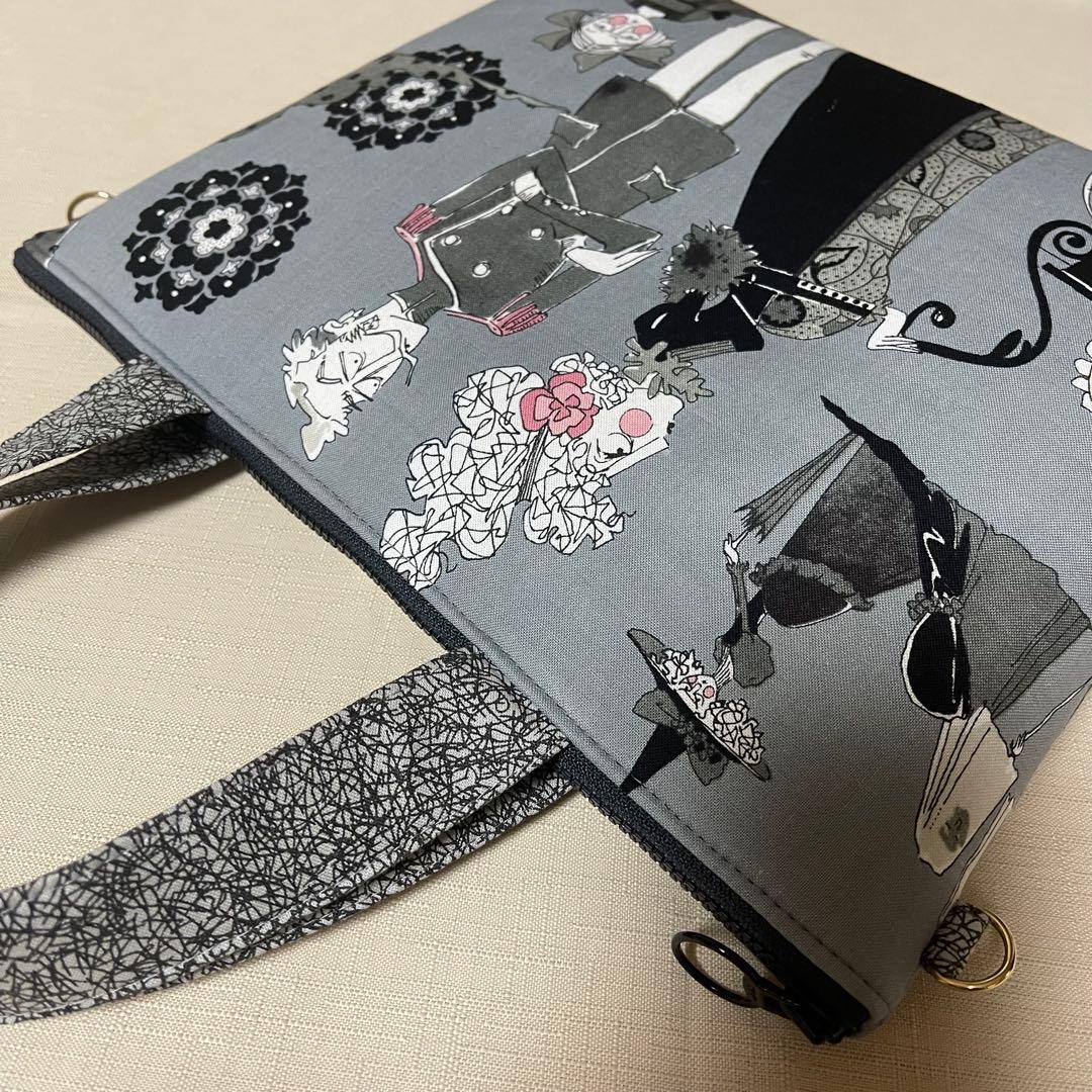 ♡ガストリー家族の再会グレー系で2個♡ハンドメイド　アレキサンダーヘンリー