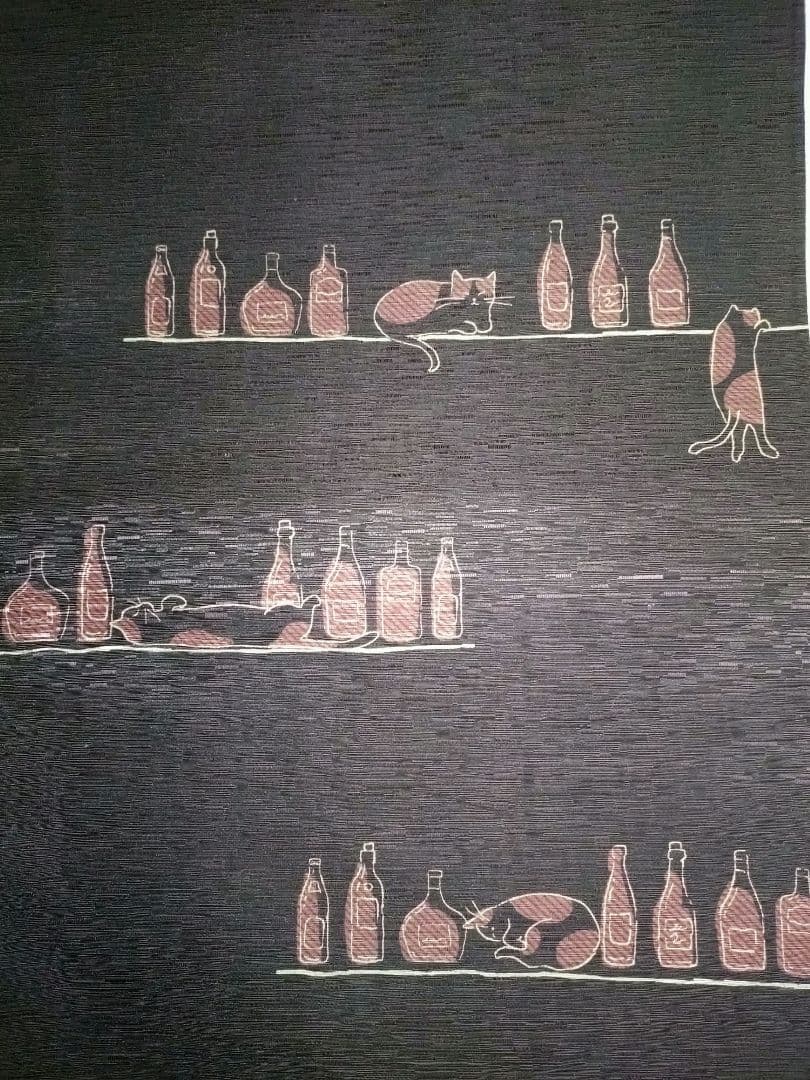 京wakka 　袋帯　ねこ酒Bar