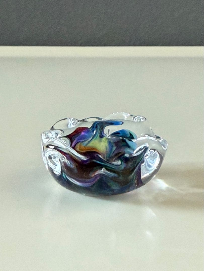 パイレックス ガラス ハンドメイド インテリア 雑貨 美品