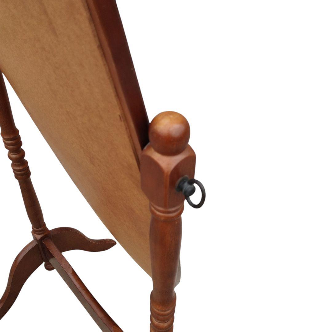 【送料込み】クラシック 木製スタンドミラー 脚付き 姿見