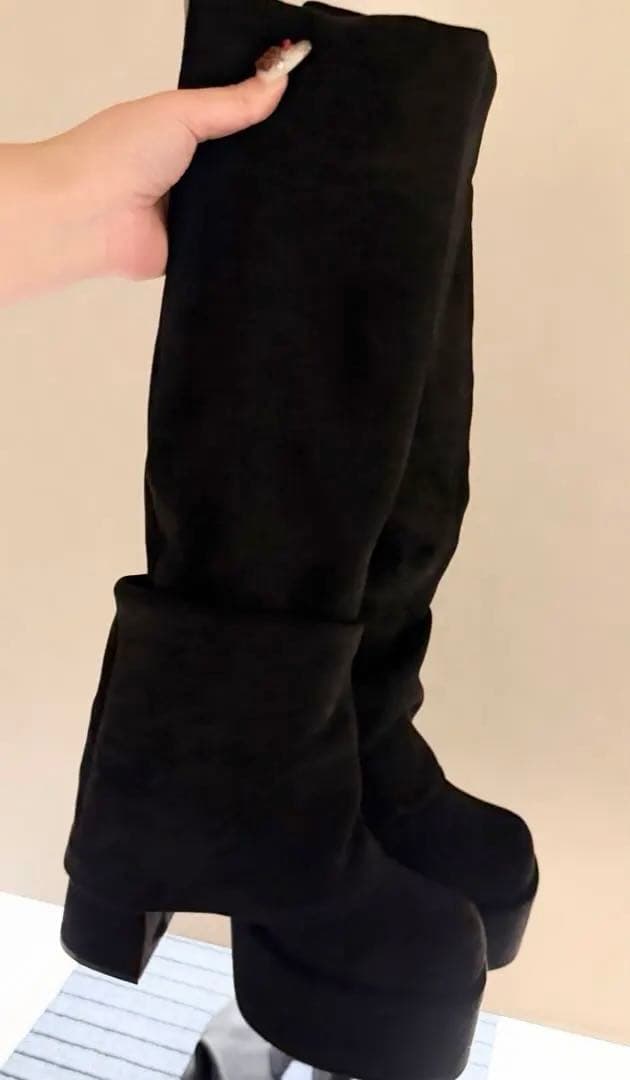 ★美品★ 【EMODA】 ルーズフレアカバーフィットブーツ