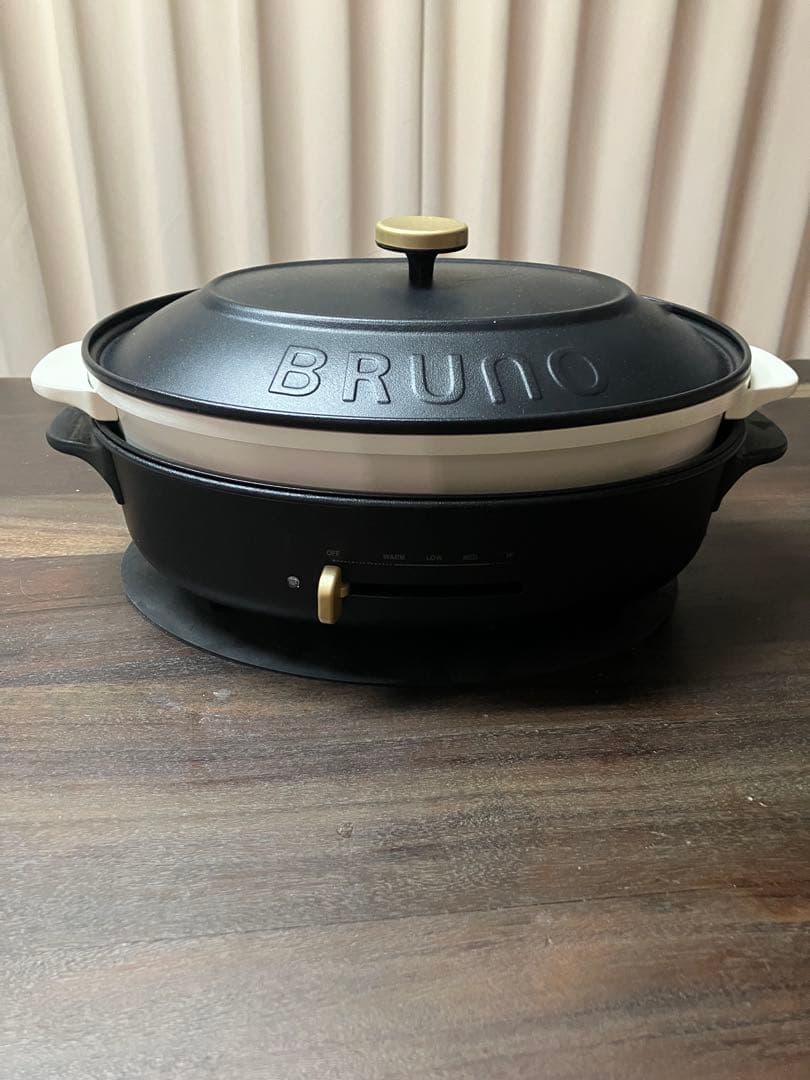 値下げ！蒸し器付！ブルーノクラッシィ＋オーバルホットプレートスチーマーセット