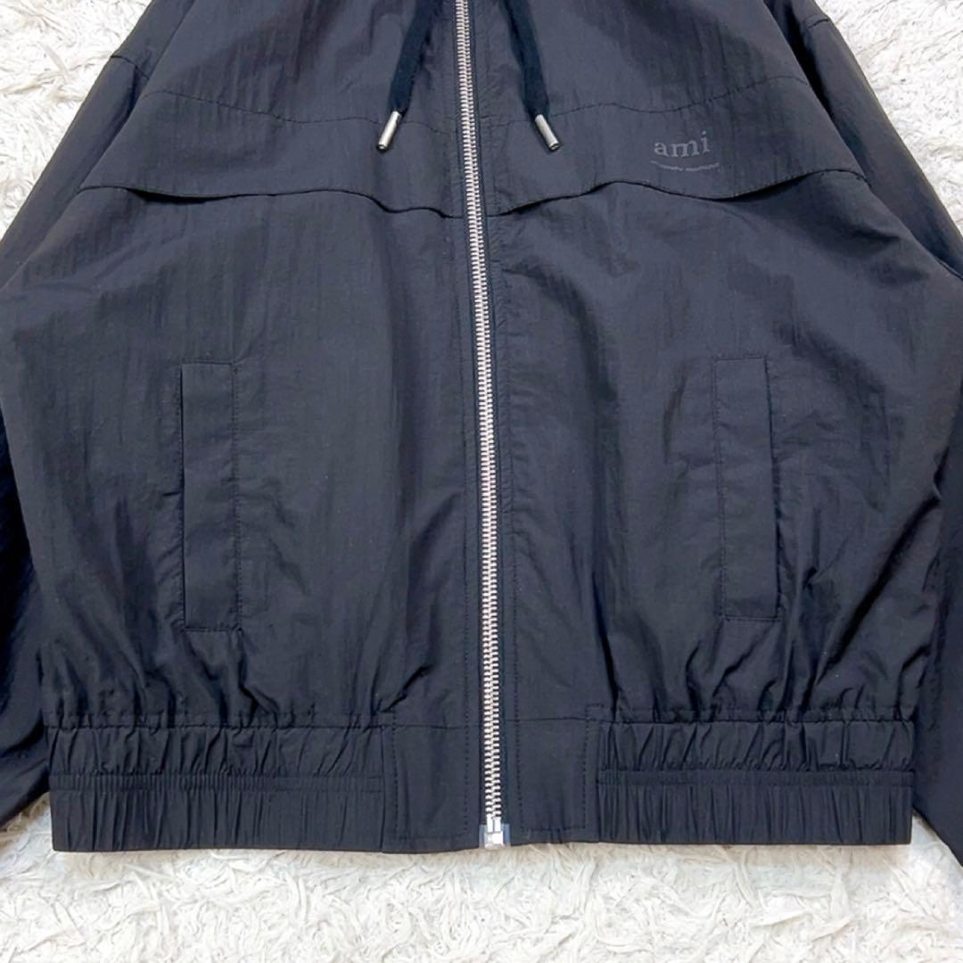 【極美品】ami アミパリス ナイロン ジャケット ブルゾン XS ブラック 黒
