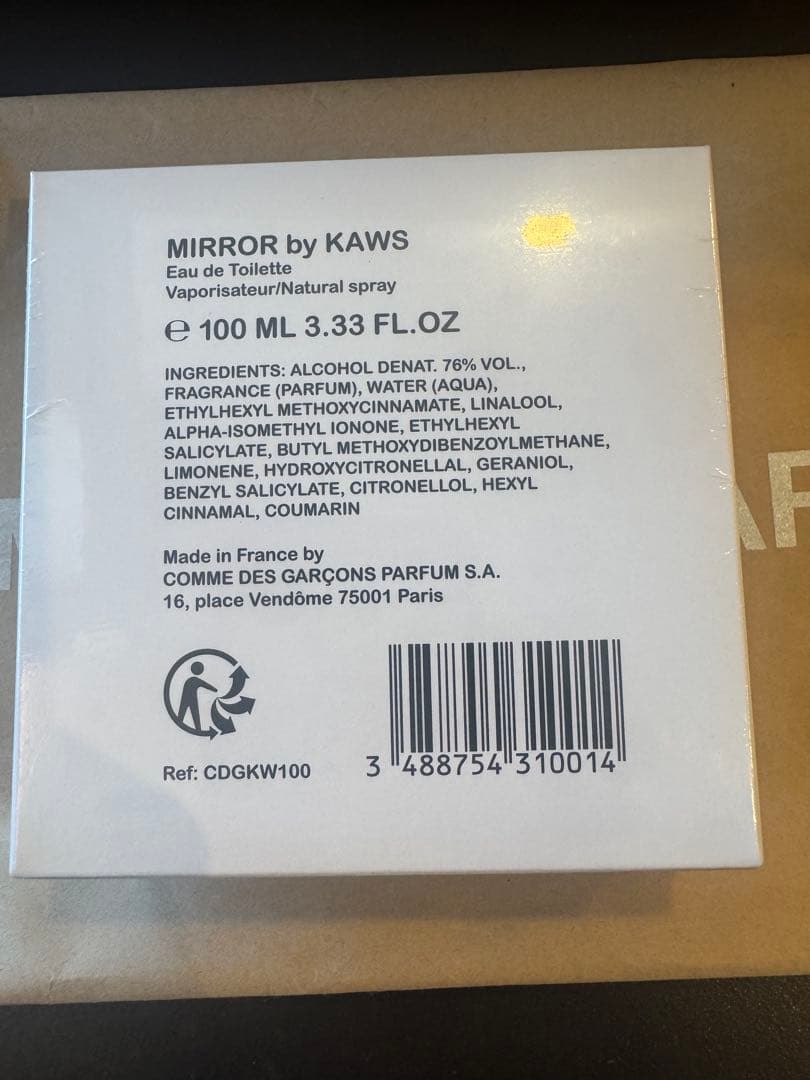 新品未開封コムデギャルソン香水 ミラーバイカウズ
