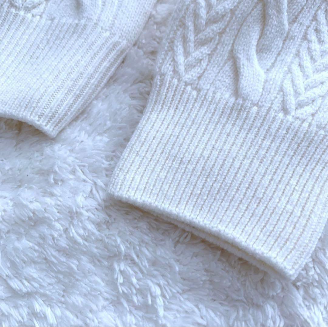 極美品♪ グランサッソ ウールカシミヤ ジップアップニットカーディガン 44