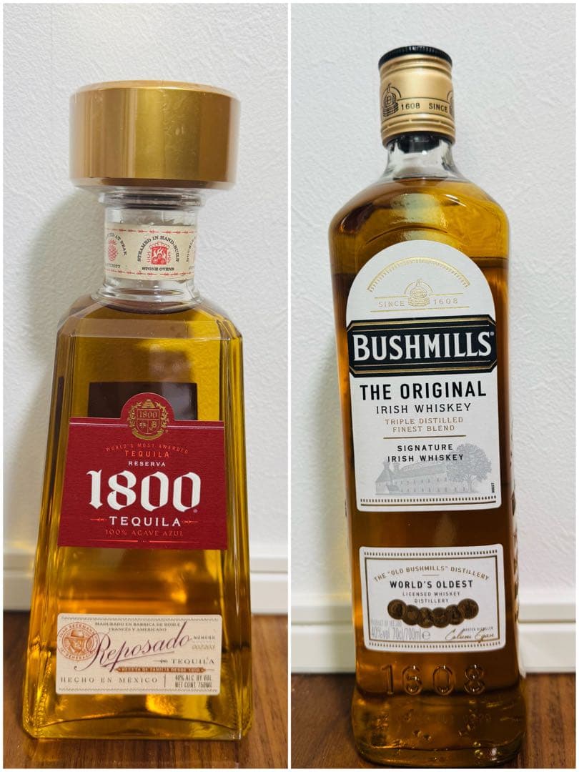 【美新品】テキーラ 2本セット レポサド ブッシュミルズ