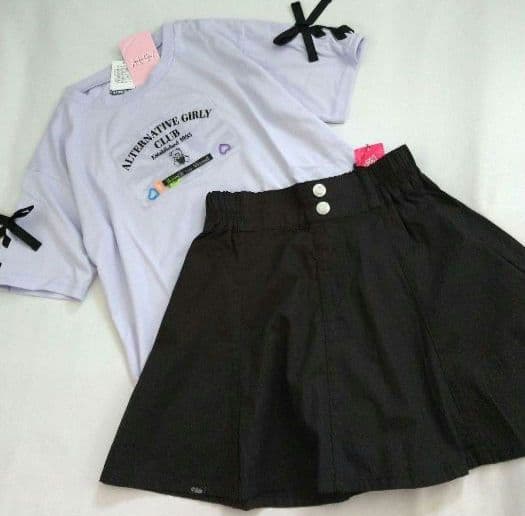 ぽぽ★新品 アルジ－ ピンクラテ★レ－スアップガ－リ－コ－デセット 150