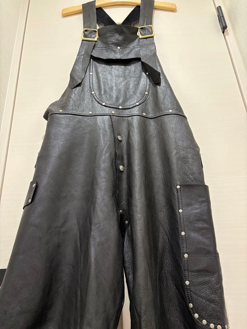 レザーオーバーオール　90s shopオリジナル