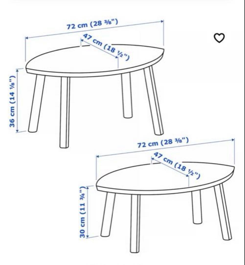IKEA STOCKHOLM テーブル2台セット