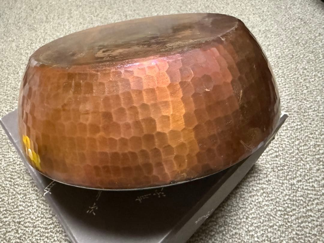 京都有次の銅製天ぷら鍋（口ナシ）、サイズ 27cm