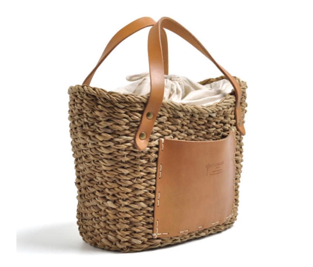 【CLEDRAN クレドランハンドステッチ ポケットバスケット