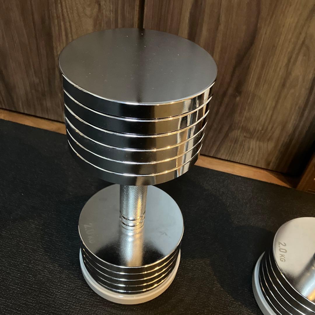 【直接引取り】Northdeerダンベル25kg×2個クロームメッキ