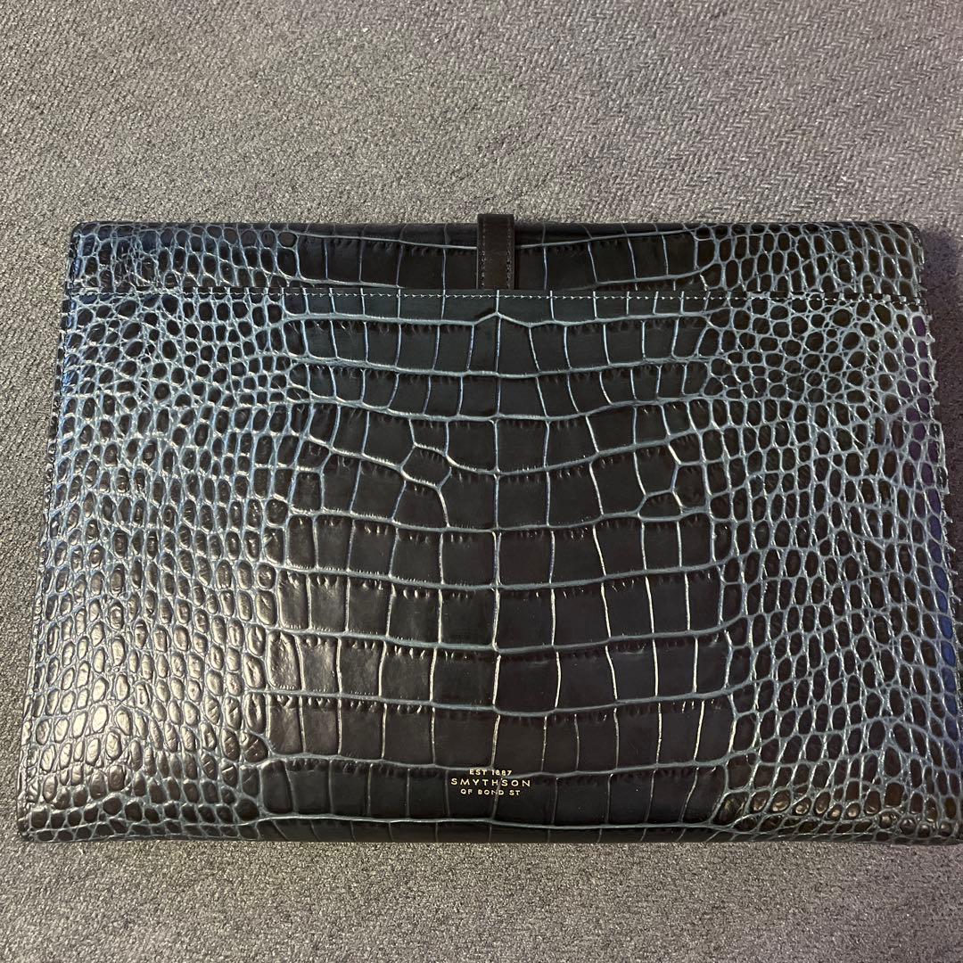 ☆美品スマイソン　クラッチバッグ　クロコ型押し