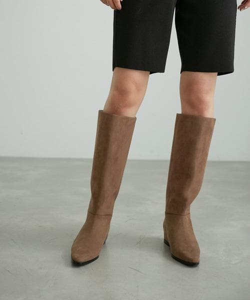 ルン ADAM ET ROPE' 【撥水】インヒールロングブーツ 24.5