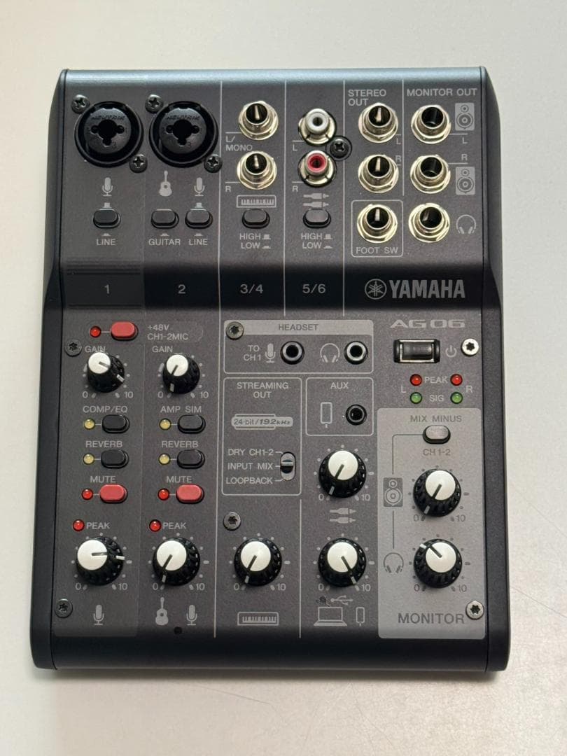 (マイク付き) Yamaha AG06 MK2 オーディオインターフェース