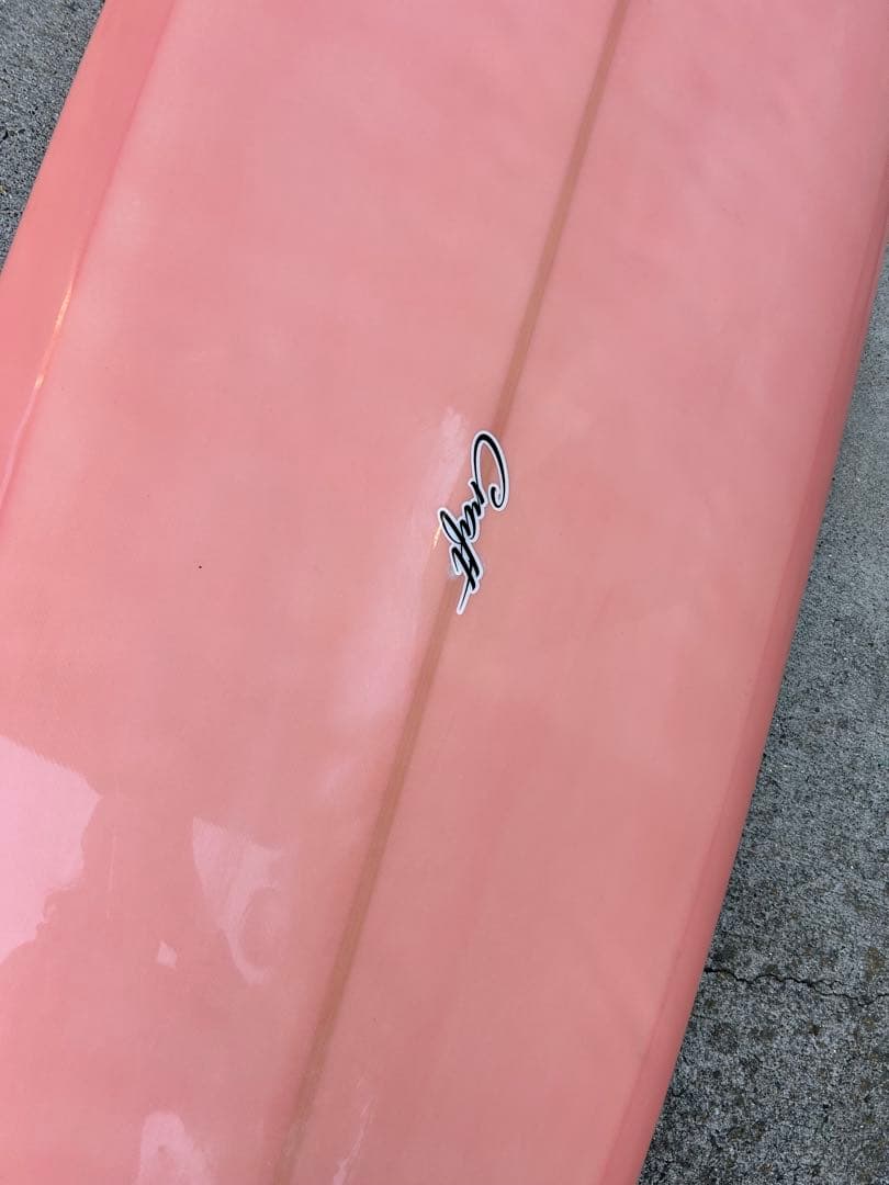 CRAFT 9'2\" ロングボード 字原三喜男シェイプ クラフト 茅ヶ崎 ピンク