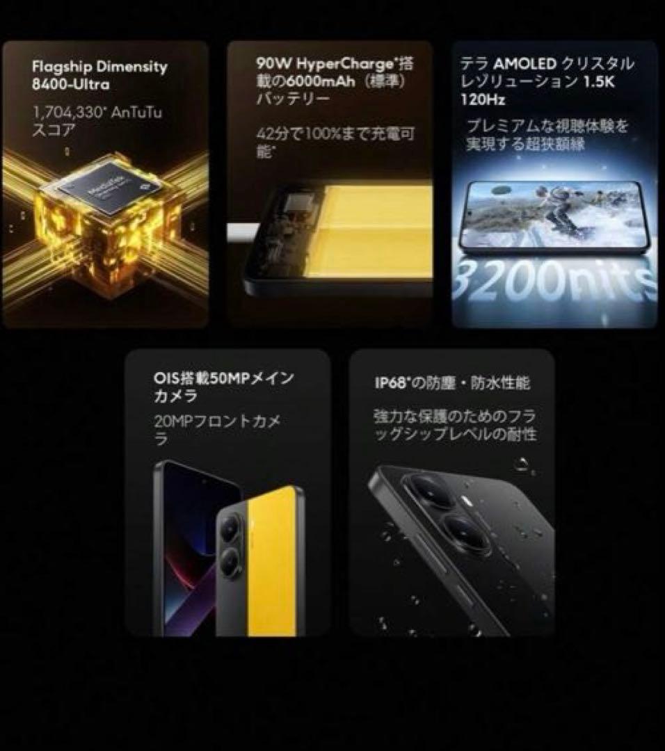 POCO X7 Pro 本体8GB+256GBグローバル版 新品未開封