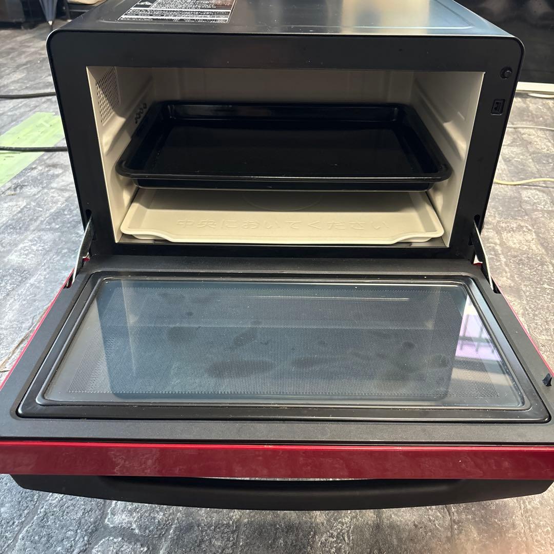 HITACHI オーブンレンジ 赤 2段トレイ 2021年製