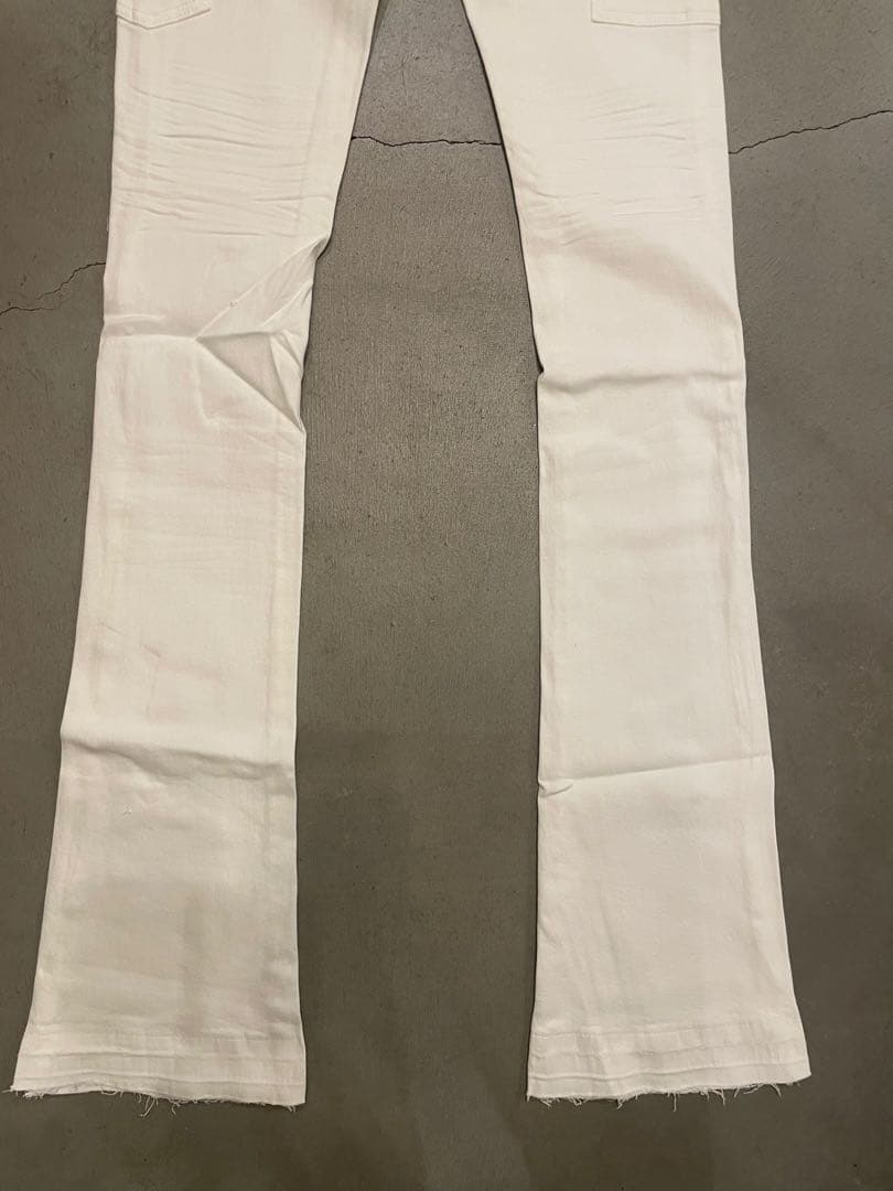 VALABASASバラバサス フレアスキニーデニム ホワイト 29