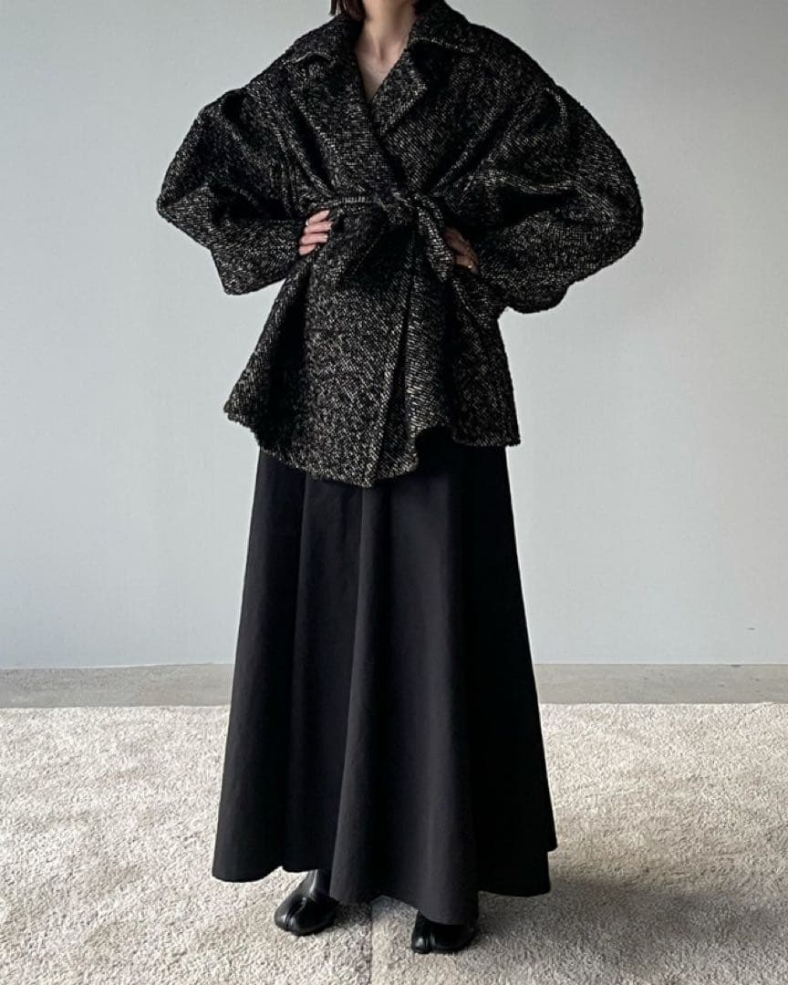 【CLANE】MIX LOOP TWEED BOX COAT 1