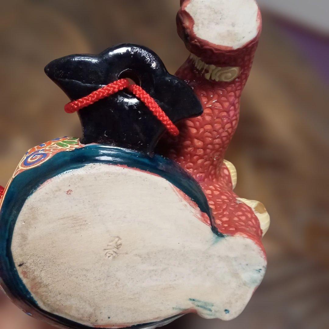 九谷焼　打出の小槌のり獅子