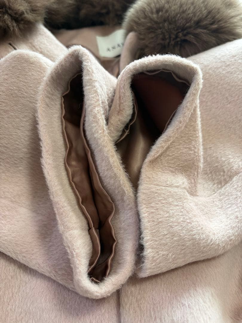 ANAYI アナイ 近年モデル フォックスファーノーカラーアルパカショートコート