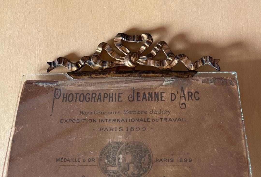 フランスアンティーク フォトフレーム　ガーランド装飾　フォトカード