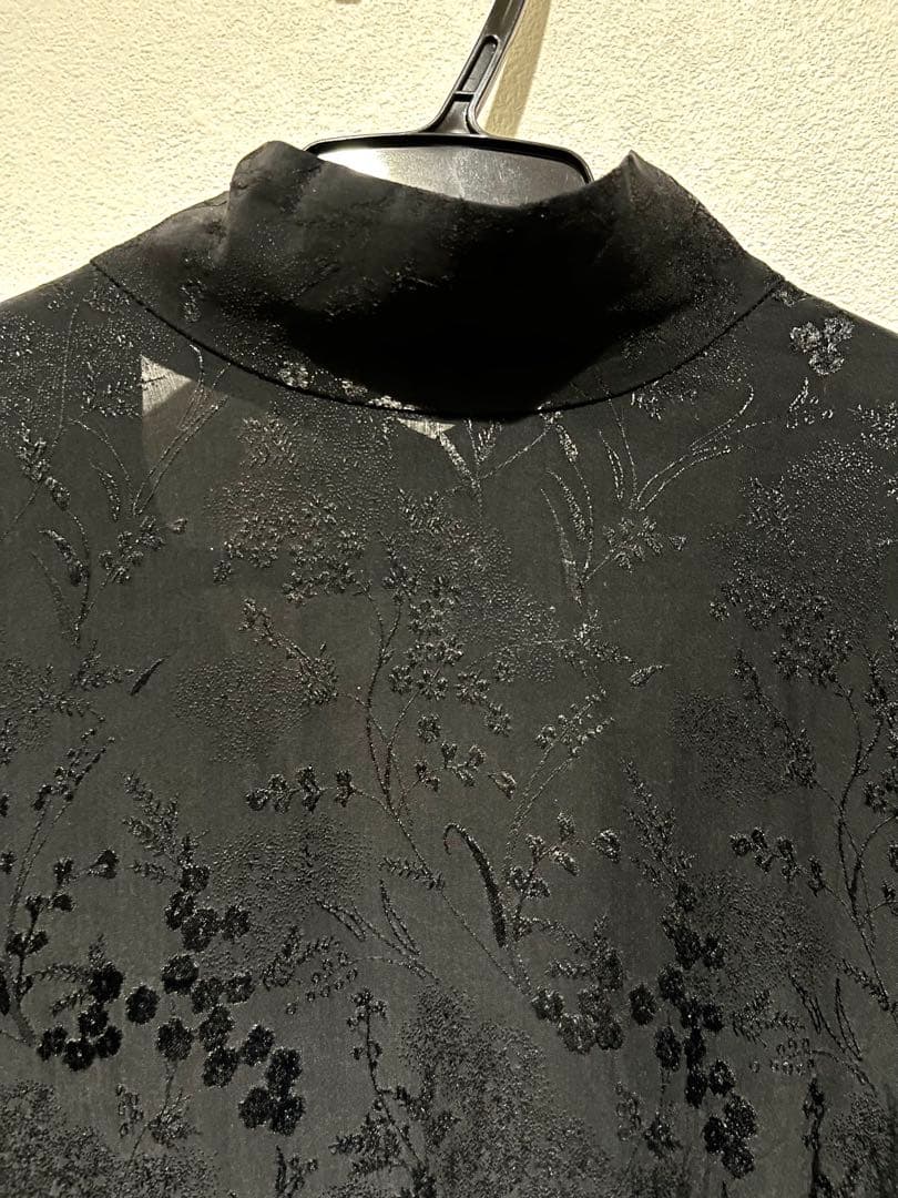 Mame Kurogouchi サイズ2 ジャガード ハイネックブラウス