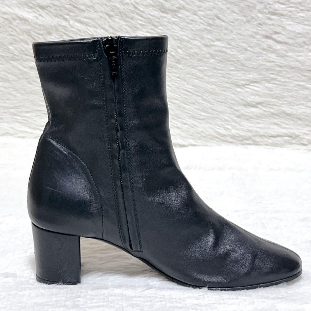 ​【美品】ファビオルスコーニ センターシーム ショートブーツ 35 黒