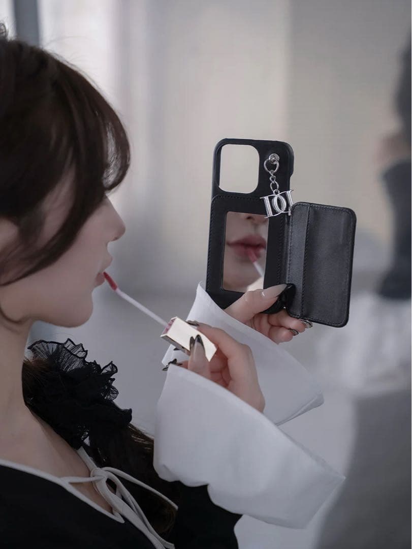 Darich キルティングミラーDDチャームiPhoneケース スマホケース