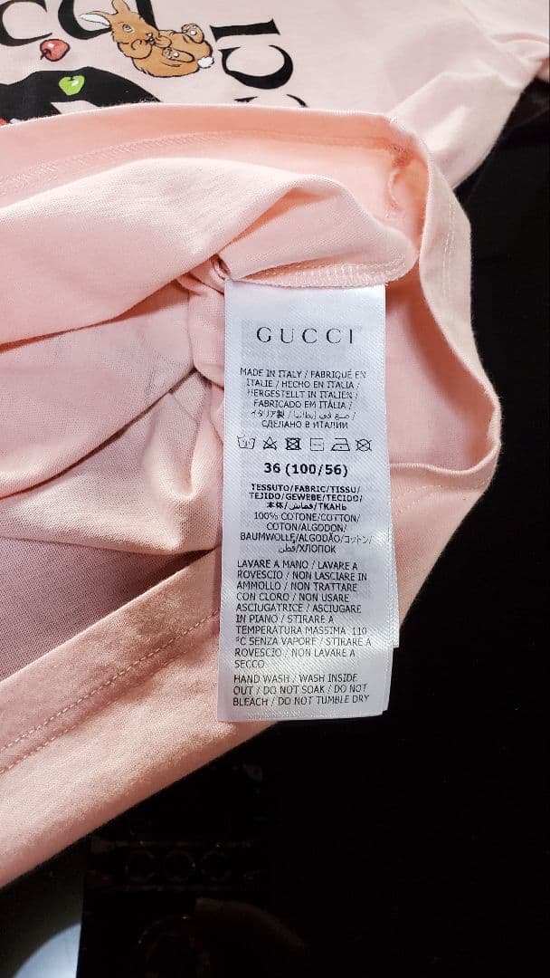 GUCCI BABY 正規品 動物プリント Tシャツ ピンク 100cm