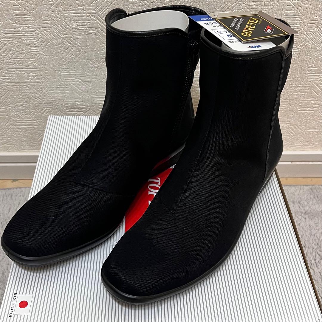 新品 トップドライ レインシューズ 防水 ゴアテックス レインブーツ 24 黒