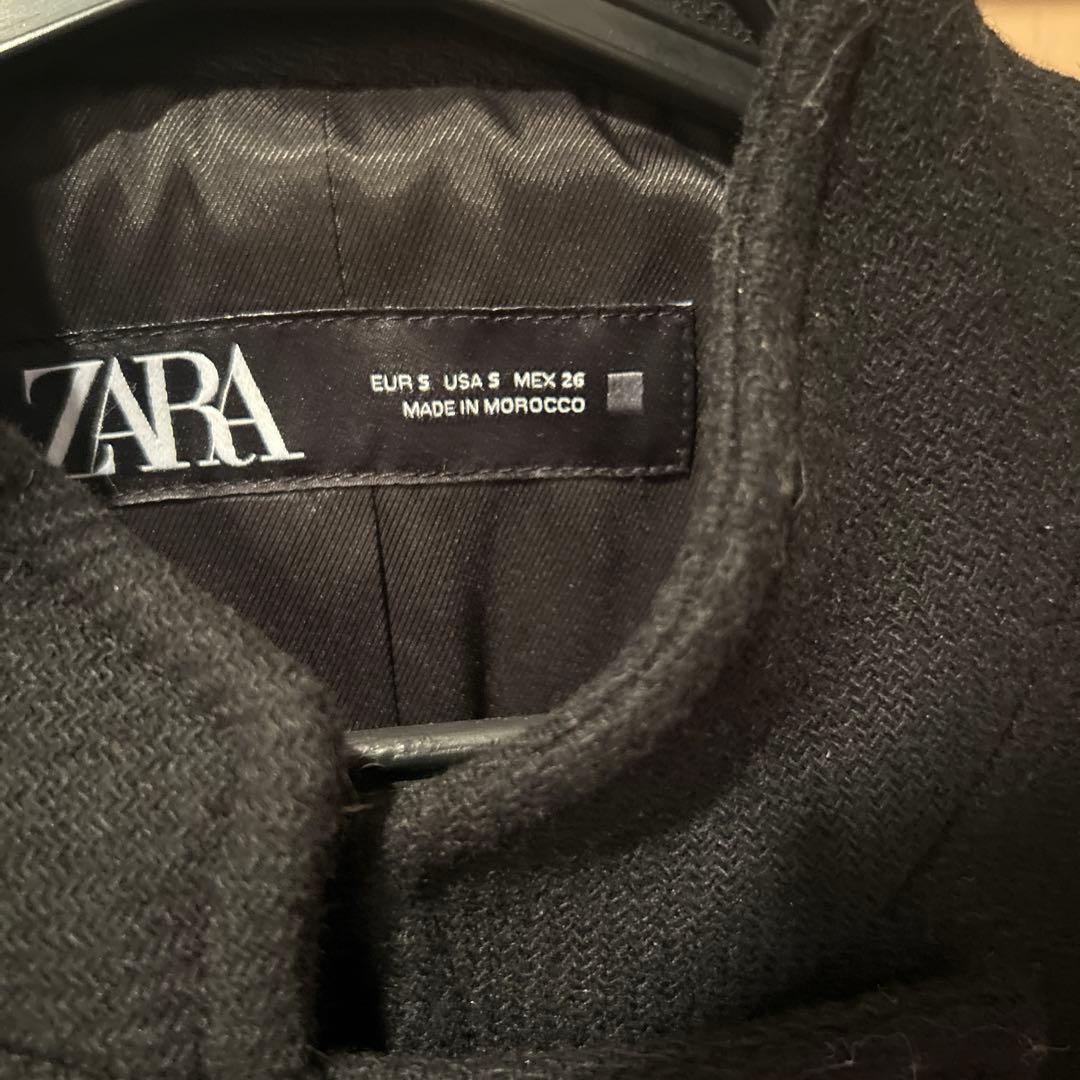 ZARA ウールダブルブレストコート　S