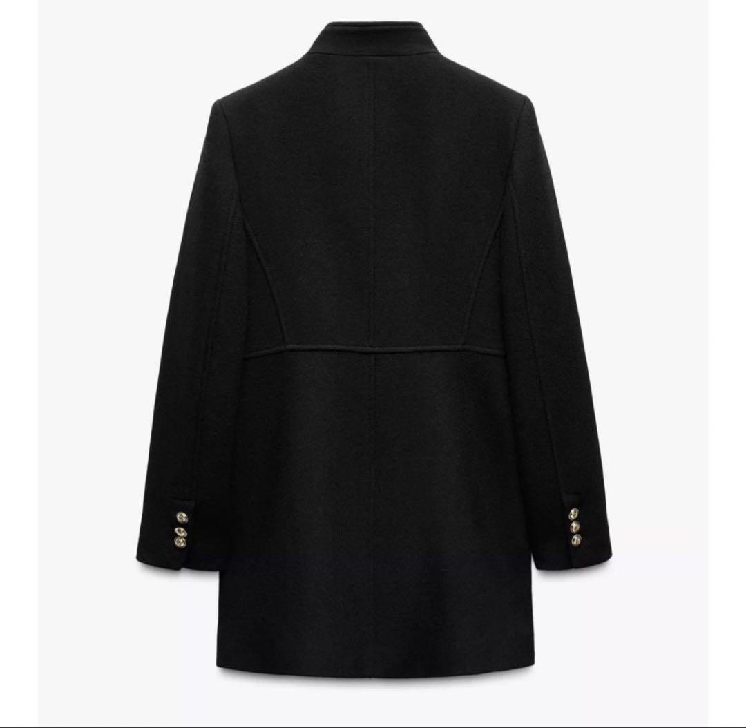 ZARA ウールダブルブレストコート　S