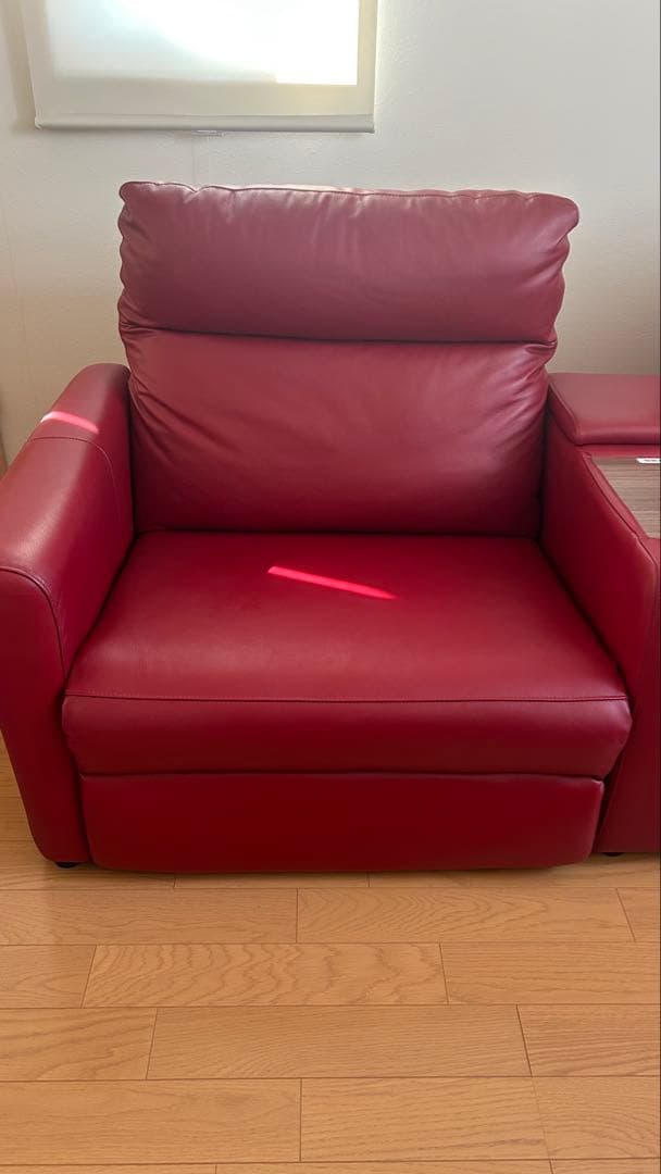 ニトリ　電動リクライニングソファ　Nストラス 収納テーブル付きワイド２人掛け用