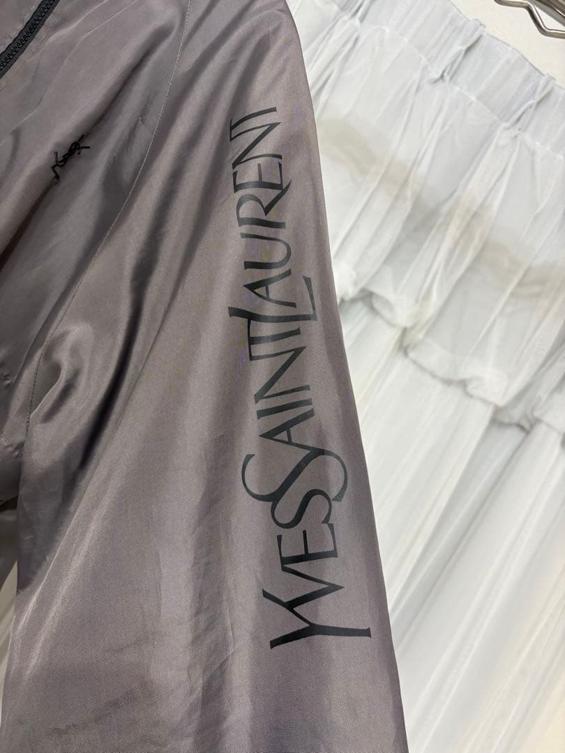 YVES SAINT LAURENT ナイロンブルゾン 刺繍ロゴ