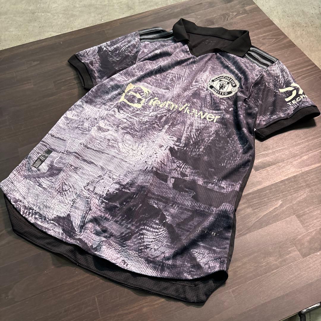 8SM1 【マンチェスターユナイテッド】襟付き　ゲームシャツ　古着used