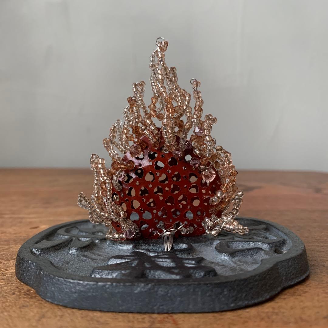 妻の作った　文鎮　風林火山　炎のたからもの　静かに燃える火のペーパーウエイト