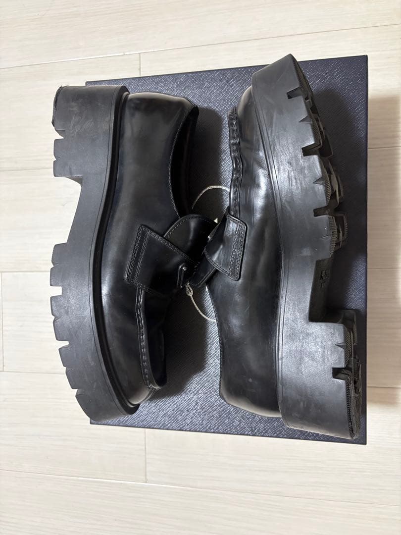 PRADA ブラック ローファー 厚底