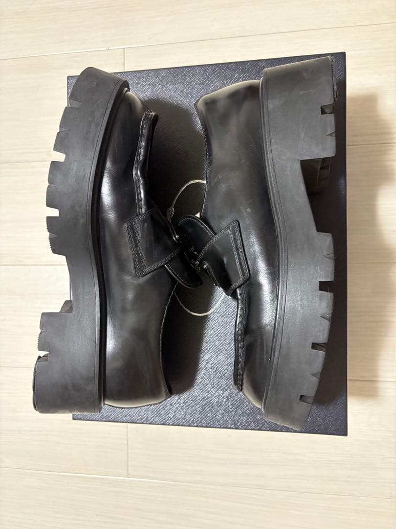 PRADA ブラック ローファー 厚底