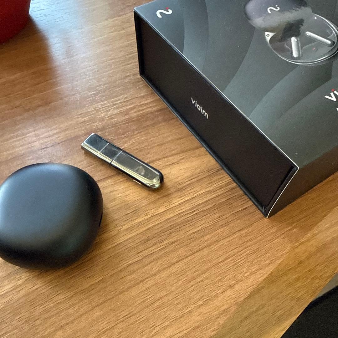 viaim 会議録音可能 多機能ワイヤレスイヤホン 充電ケース付き