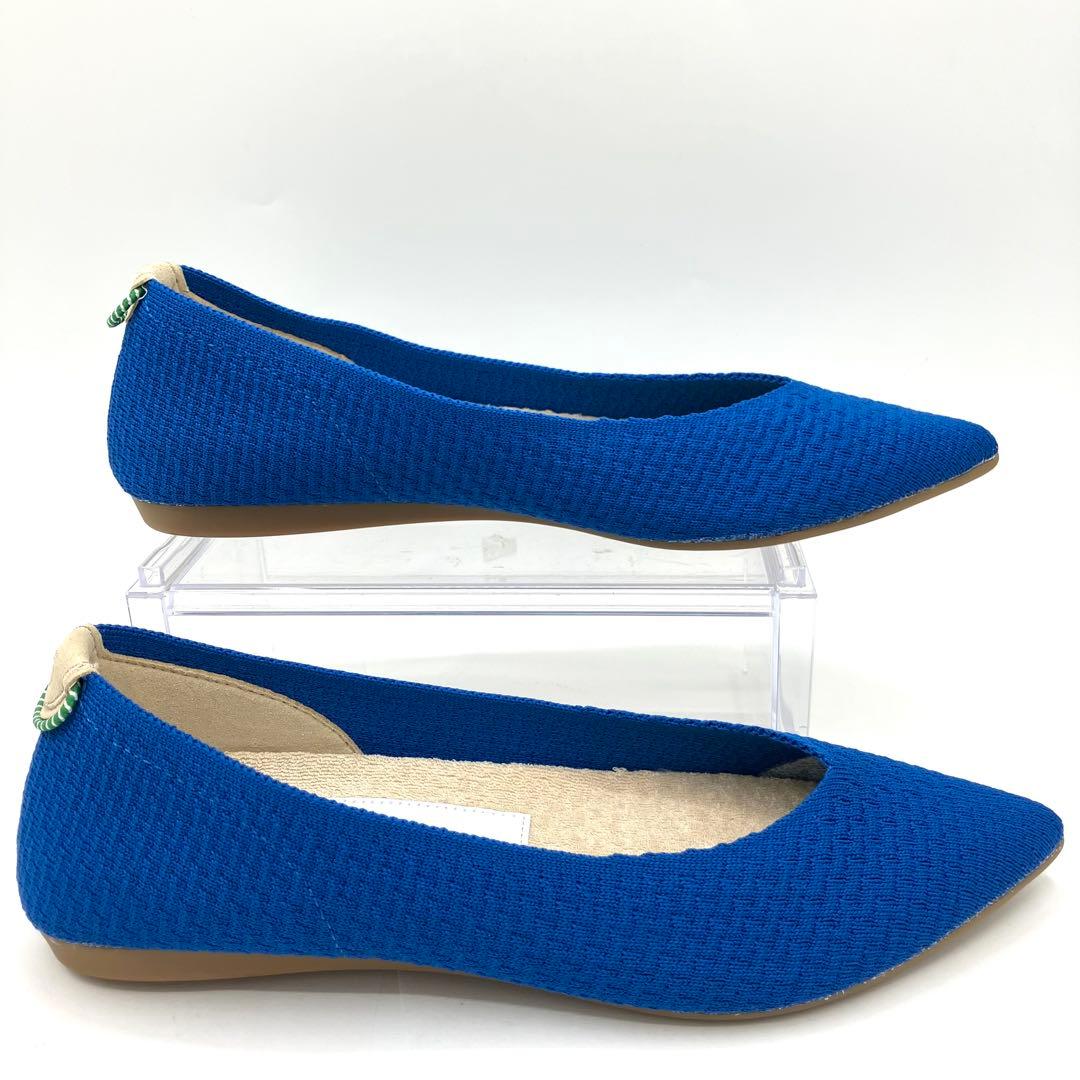 offen オッフェン フラットシューズ 39 パンプス　ブルー