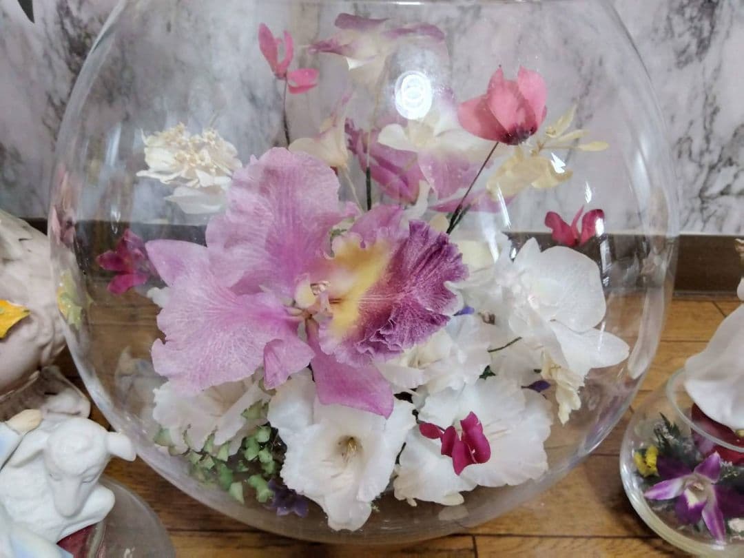 ☆マリア・エンゼル像・クリスチャン・キリスト・天使・花オブジェ☆カポディモンテ