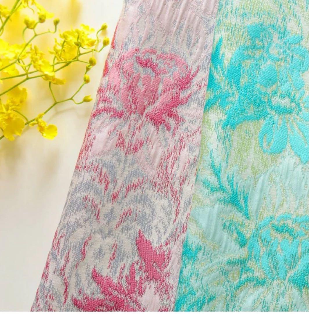 定価9.5万シンコールジャガード花柄カーテン