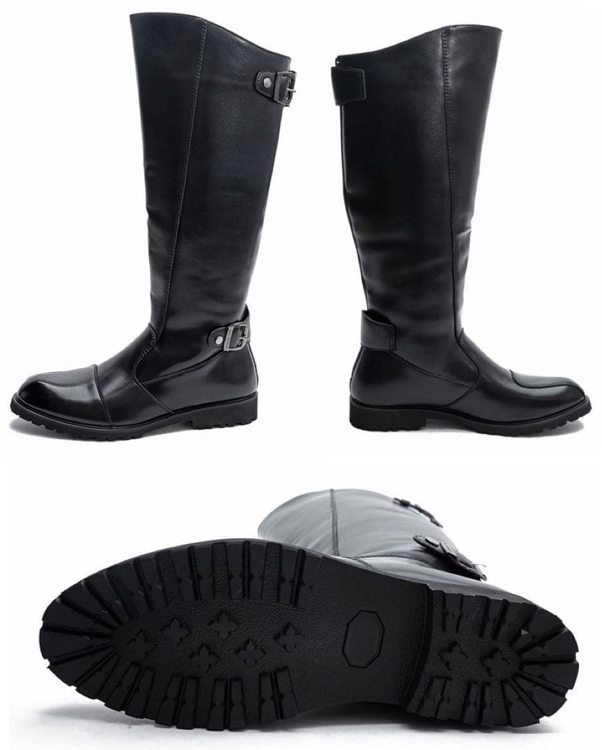 特攻ブーツ 斜めカット ロングブーツ ライダーブーツ ツーリング