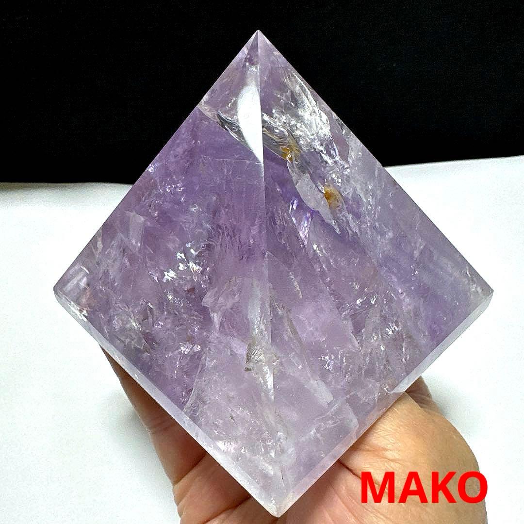 M1878☆アメジストピラミッド625g☆ブラジル産☆天然石　原石
