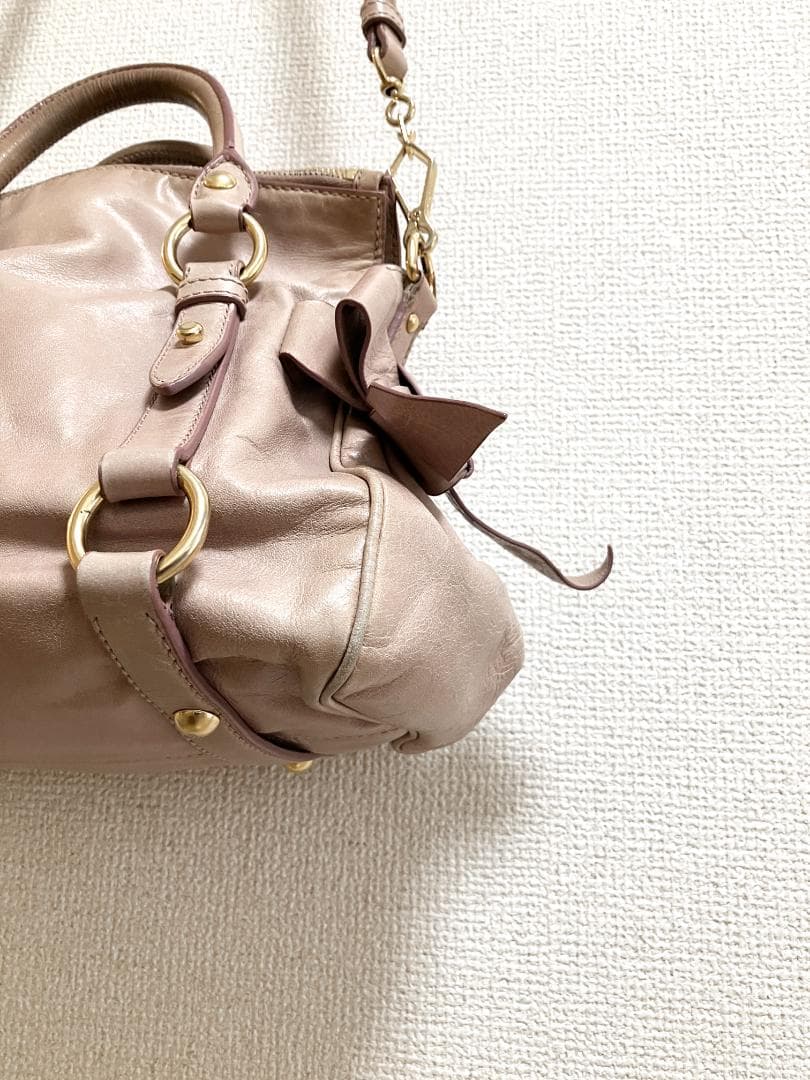 MIU MIU VITELLO LUX RIBBON BAG レザー バッグ