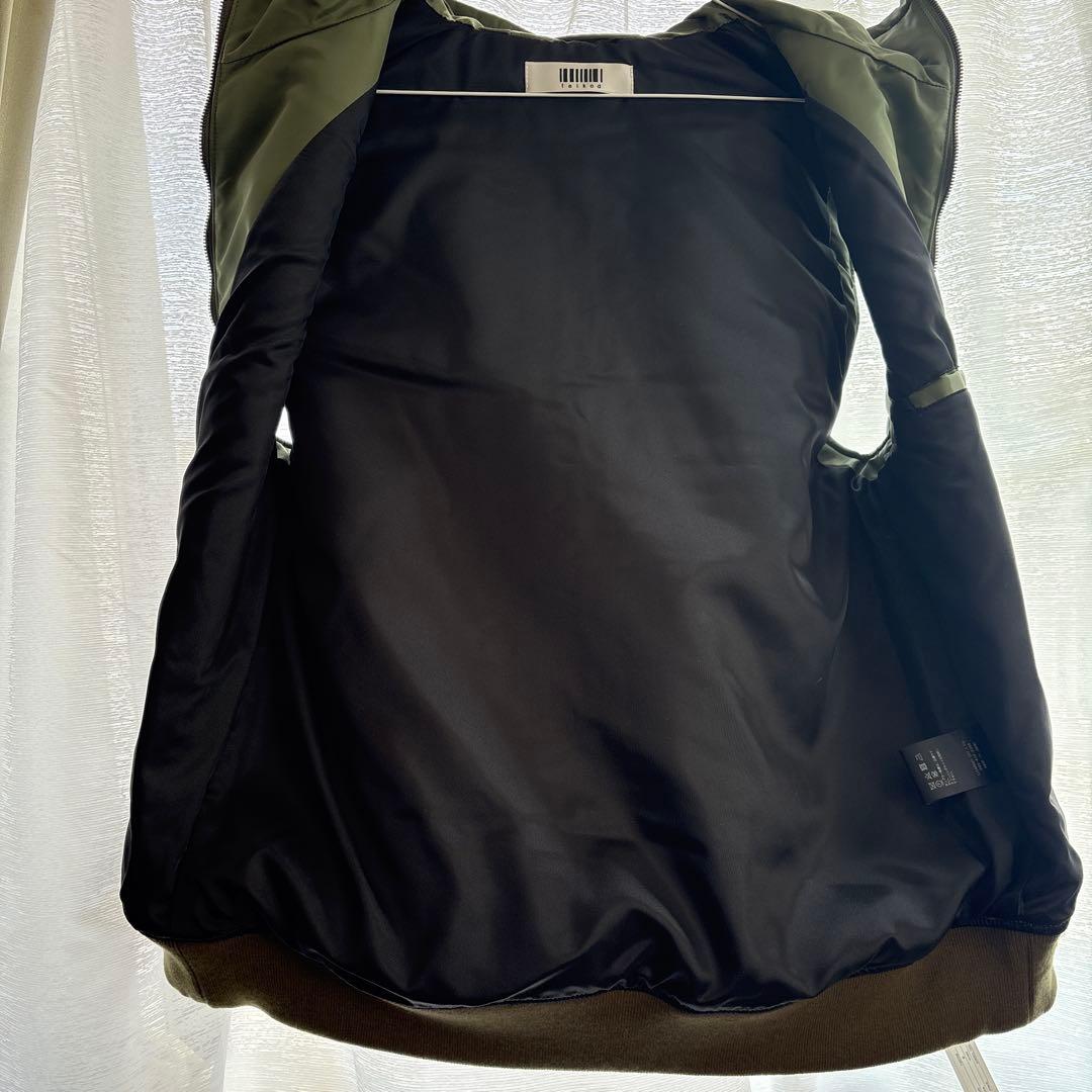 トップス folkod High Neck Hooded MA-1 Type Vest